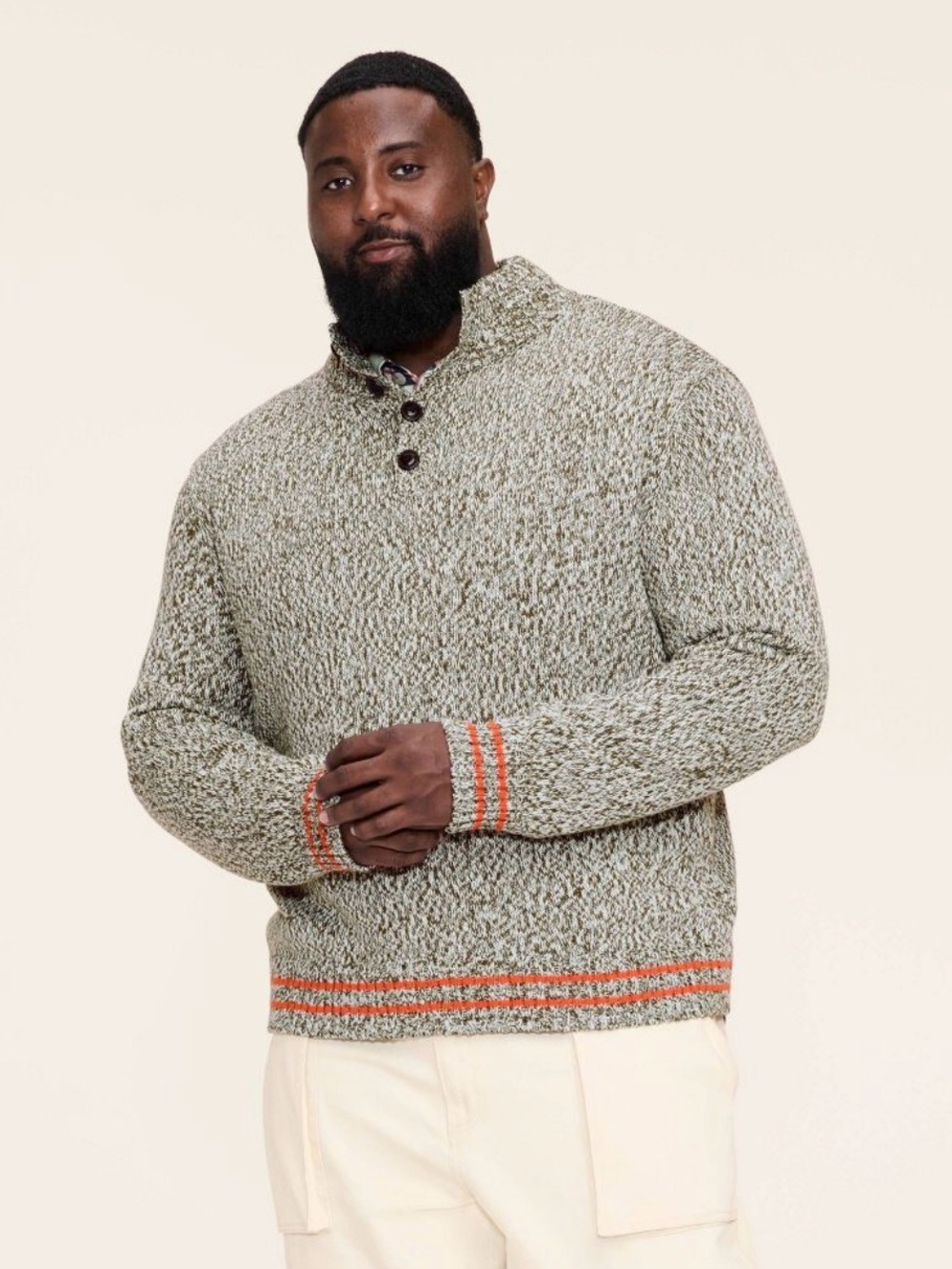 NWT Men’s Woolrich x Target Marl Pullover Sweater in Olive Green. Size M